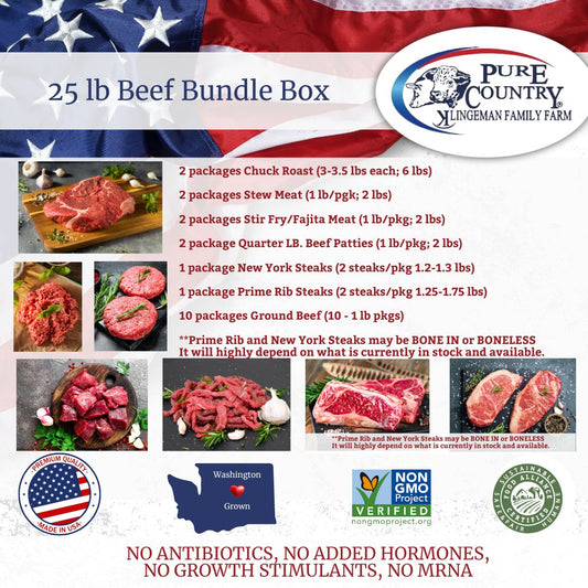 Bundle Pack- 25 LB PREMIER BEEF BOX