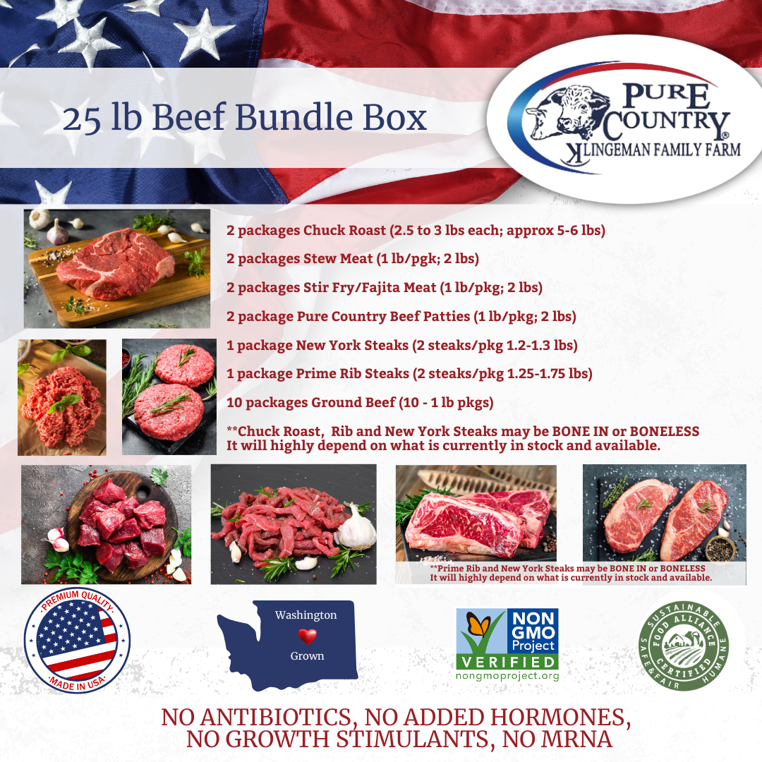 Bundle Pack- 25 LB PREMIER BEEF BOX